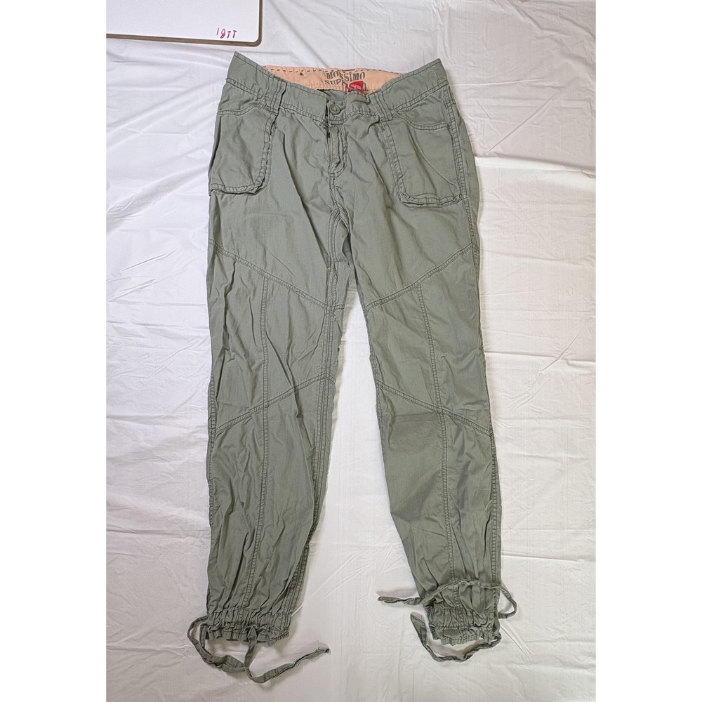 Womens Mossimo Supply Co Green chino jogger pants, army green, size 9, Juniors